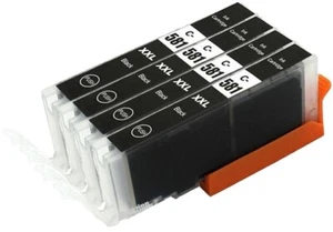4 Black (CLI) Ink Cartridges for Canon PIXMA TS6151 TS8100 TS8252 TS8350 Non-OEM - Picture 1 of 1