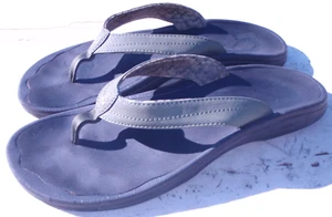 Women Olukai OHANA thong flipflop 10 FIT 1/2 SZ 10.5 9.5 EU 39 BLACK Green Camo - Picture 1 of 9