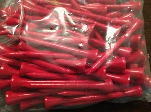 200 Ct Professional Tee 2 3/4" Wood Tees Dark RED Color Free Shipping - Picture 1 of 1