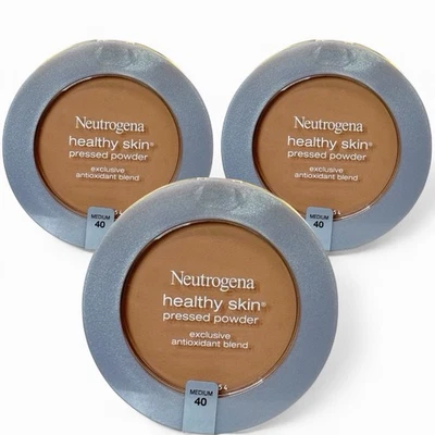3X Neutrogena Healthy Skin Pressed Powder 40 MEDIUM .34oz SPF 20 SEALED HTF - Image 1 of 3