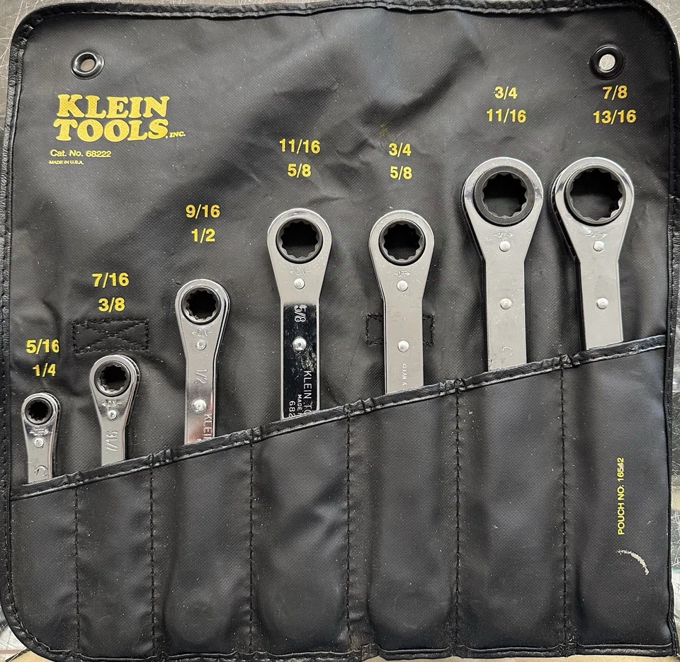 Klein Tools 68222 Ratcheting Box End Wrench Set 7 Piece - Image 1 of 1