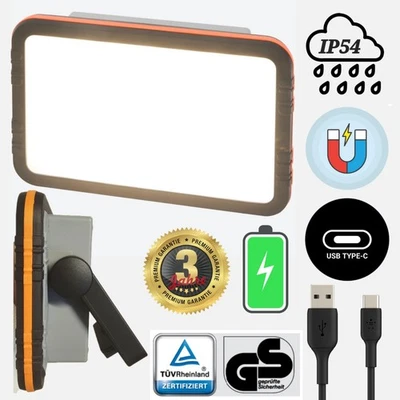 AKKU HANDLAMPE 700 LUMEN COB MAGNETISCH ARBEITSLEUCHTE 4000K LAMPE TÜV Geprüft - Bild 1 von 4