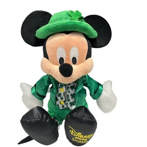 Disney Parks Dublin Ireland Shamrock Suit IRISH Mickey Mouse Plush - Picture 1 of 5