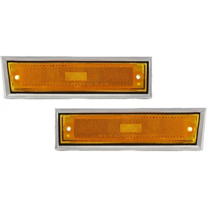 Pair Park Lights Set of 2 Front Left-and-Right for Chevy Suburban Blazer C2500 - Picture 1 of 12