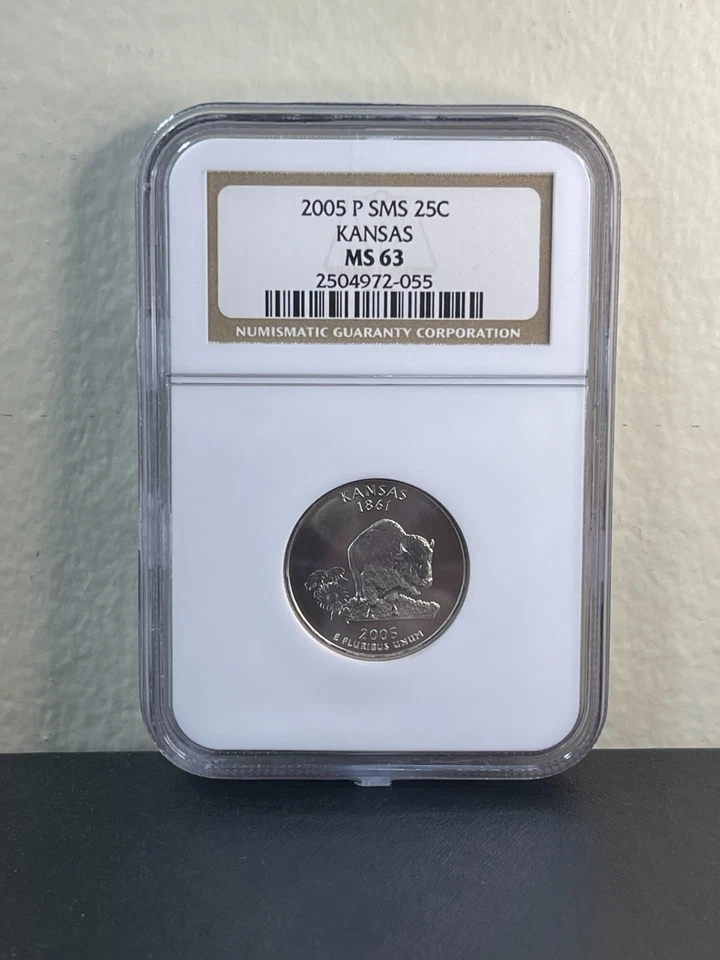 2005-P SMS Kansas Quarter NGC MS63-(bin5213D) - Image 1 of 4