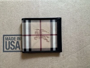 Authentic burberry Classic nova Check Leather Bifold wallet - Picture 1 of 11