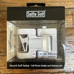 NUOVO SIGILLATO SelfieGOLF Record Golf Swing supporto cellulare e aiuto allenamento bianco - Foto 1 di 8