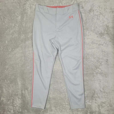 Pantalones de béisbol Under Armour para hombre grandes atléticos holgados poliéster rojo ribete Foto 1 de 4