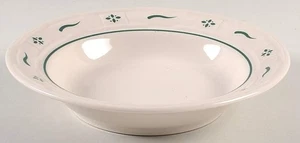 Longaberger Woven Traditions Heritage Green Rimmed Soup Bowl 6469183 - Picture 1 of 1