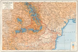 WW1  EASTERN FRONT.Romania Hungary Ukraine Moldova battle lines 1916 1920 map - Picture 1 of 1