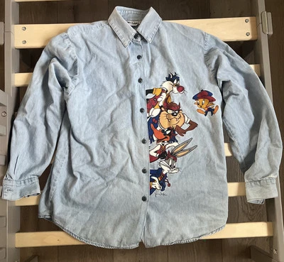 Looney Tunes Jerry Leigh Long Sleeve Button Up Shirt - Size Small - Image 1 of 4