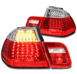 For 2002-2005 BMW E46 3 Series Sedan 4Dr LED Red Tail Brake Light Lamp LH+RH New - Picture 1 of 11