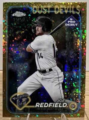 2024 Topps Pro Debut - Joe Redfield #PDC-5 Gold Mini-Diamond Refractor /50 - Image 1 of 3