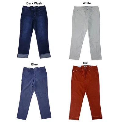 Pantalón corto Nine West para mujer Gramercy calce ceñido bolsillos 4-16 BK, azul, rojo, blanco Foto 1 de 4