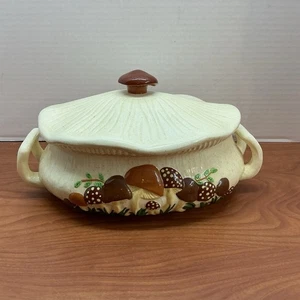 Arnels Keramik Auflaufform mit Deckel Merry Mushroom Style Vintage 70er Retro - Bild 1 von 12