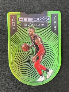 Grabado eléctrico Damian Lillard 2020-21 Panini Obsidian Tunnel Vision Green Flood - Imagen 1 de 2