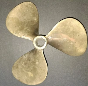 3 Blade Vintage Federal Brass Boat Propeller (Used) - Picture 1 of 7