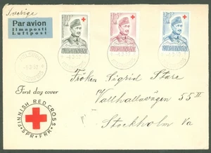 Finland Y78 FDC addressed Air Mail 1952 3v Red Cross  - Picture 1 of 1