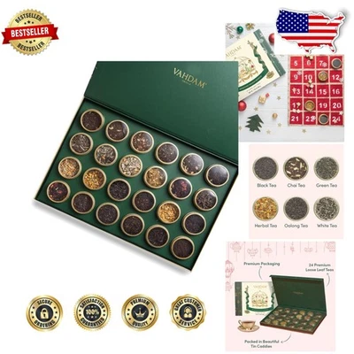 Tea Gift Box 2025 | 24 Unique Loose Leaf Teas Freshly Packed - Image 1 of 4