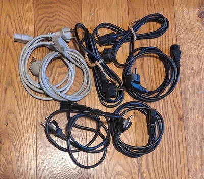 7 Netzkabel, Stromkabel, PC Kabel 3-polig, 1,80 - 2,00 m Länge, Konvolut - Bild 1 von 2