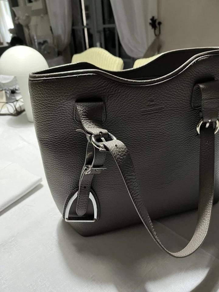 Sac RENOUARD En Cuir Grainé gris Neuf - Photo 1/4