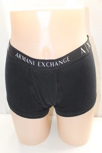 ARMANI EXCHANGE LOGO WAISTBAND Black Pouch Cotton Spandex boxer shorts LARGE - Picture 1 of 9