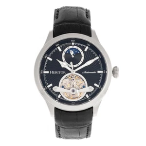 Orologio da uomo Heritor Gregory Automatico Quadrante Semi Scheletro Nero HERHR8102 - Foto 1 di 3