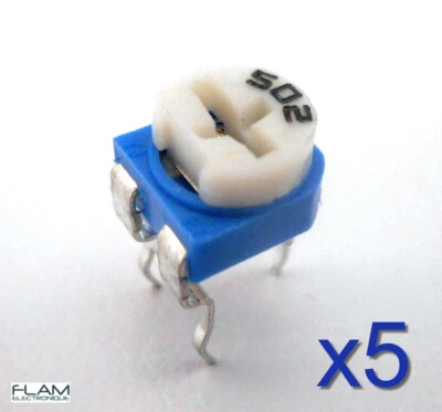 5x Potentiomètre linéaire 5K type 502 (5 kOhm) linear potentiometer - Bild 1 von 4