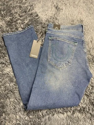 True Religion Ricky Jeans Medium Harvest Wash Relaxed Straight Blue Sz 34x30 NWT - Image 1 of 4