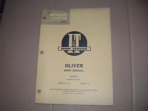 Oliver Tractor IT Shop Repair Manual Super 44 - 440 - Picture 1 of 1