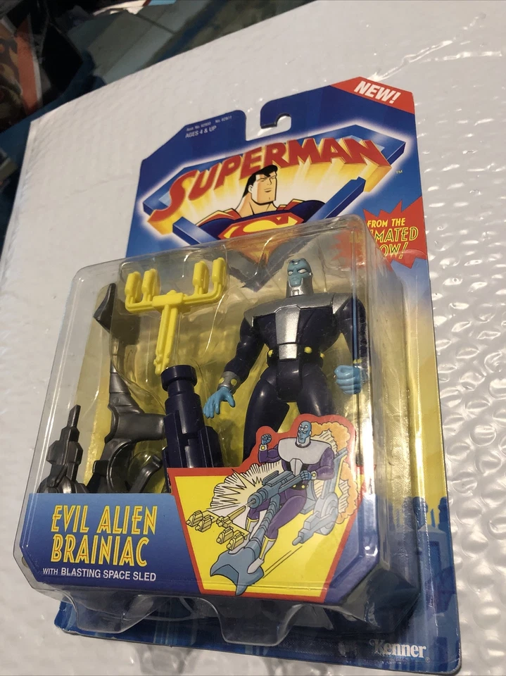 Superman Animated Show Evil Alien Brainiac Action Figure 1996 Kenner R1