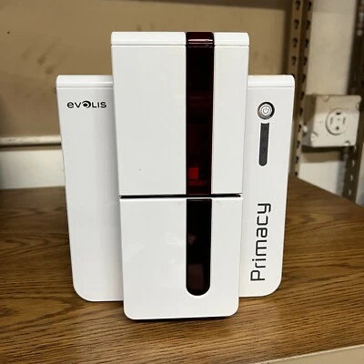 Evolis Primacy Simplex Expert Fire Red ID Card Printer. USB/Ethernet. PM1H0000RS - Image 1 of 4