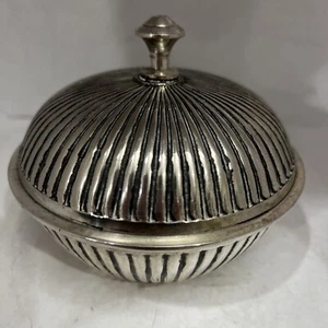 Vintage Silver Plate Ginger Jar Urn Container Temple Jar E.P.N.S Made In India4” - Picture 1 of 6