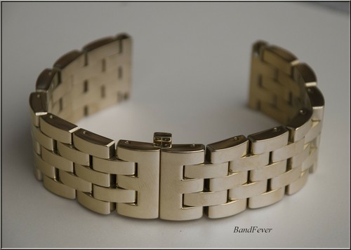 HERMÈS VENDITA!!! CINTURINO PER OROLOGIO 24 MM ORO MASSICCIO PESANTE ACCIAIO INOX BRACCIALE SERRATURA A FARFALLA