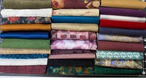 Fabulous FANCY Fabrics! 50 - 6 inch sqs Velvets Silks Linen Suede Challis Satin - Picture 1 of 7
