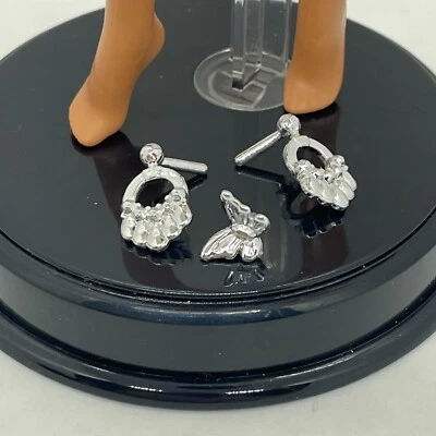 Barbie Mariah Carey Muñeca de Vacaciones Conjunto Joyería Pendientes de Plata y Anillo Mariposa Foto 1 de 4