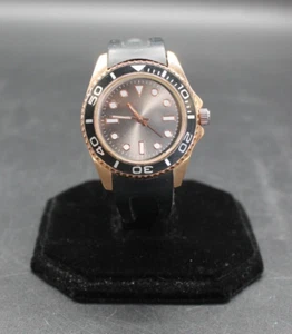 Bliger Black Dial Sapphire Crystal Rubber Watch Band Men's Watch Stainless Steel - Picture 1 of 7