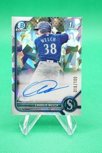2022 Bowman Chrome Prospect Auto Atomic Refractor /100 Charlie Welch Auto SD9