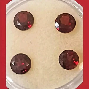 Garnet Red, Round 6 MM, Good Color, Cut, Calibrated & Eye Clean Gemstones Lot. - Picture 1 of 2