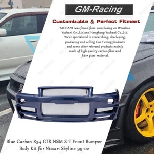 Kit de carrocería de parachoques delantero carbono azul R34 GTR NSM Z-T para Nissan Skyline 99-02 - Imagen 1 de 24