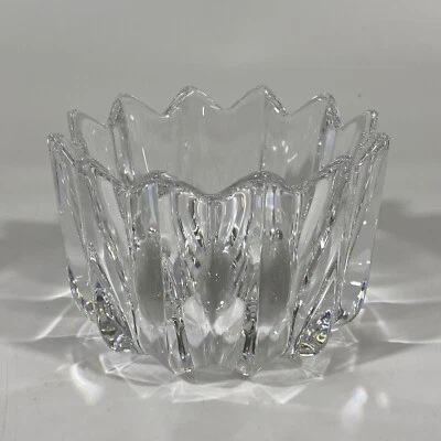 "Florero de cristal acanalado de vidrio orrefors Fleur Art firmado por Jan Johansson 4,75""" Foto 1 de 4