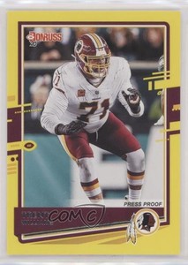 2020 Panini Donruss Dollar Tree Press Proof Yellow Trent Williams #243