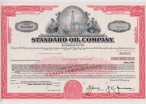 Certificado de acciones de bonos de Standard Oil Company rojo - Imagen 1 de 1