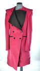 Bastyan Coat Military Pink Camel Hair Double Breasted Mid Length Unusual UK 10