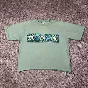 Camicia pazza vintage anni '90 punto singolo hawaiana grafica grande tagliata - Foto 1 di 10