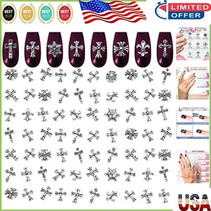 Versatile 100 Pcs Acrylic Cross Charms for Stylish Nail Art and Accessories - Picture 1 of 11