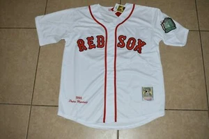 BOSTON RED SOX 1999 PEDRO MARTINEZ WHITE Stitched Throwback Jersey Size LG NWT - Picture 1 of 2