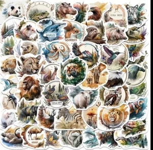 10pcs Wildlife Stickers- Scrapbook, Journal, DIY Cards & Crafts - Picture 1 of 5