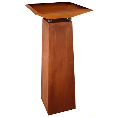 Rost Gartendeko Pflanzsäule 85cm - Vintage Look, verschiedenen Schalen wählbar - Bild 1 von 4