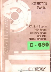 Manual de instrucciones de fresado Cincinnati 3, 4, 5 y 6 1972 - Imagen 1 de 4